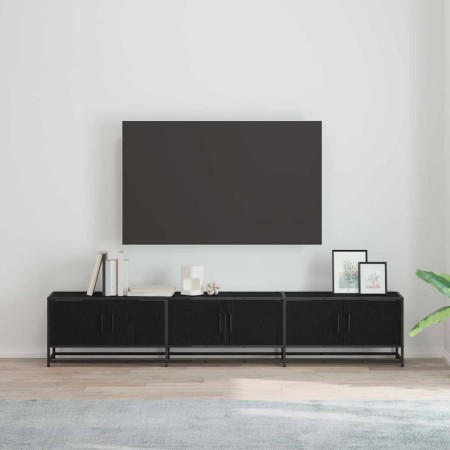 Unidades de TV 2 pcs Roble Negro 210 x 35 x 41 cm en Muebles TV | Comprar online en Foro24