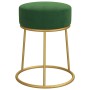 Hocker redondo verde terciopelo en Taburetes y sillas plegables | Comprar online en Foro24