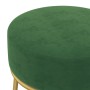 Hocker redondo verde terciopelo en Taburetes y sillas plegables | Comprar online en Foro24