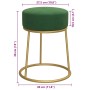 Hocker redondo verde terciopelo en Taburetes y sillas plegables | Comprar online en Foro24
