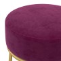 Hocker redondo morado terciopelo