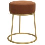 Hocker redondo marrón terciopelo
