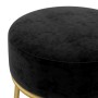 Hocker redondo negro terciopelo en Taburetes y sillas plegables | Comprar online en Foro24