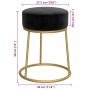Hocker redondo negro terciopelo en Taburetes y sillas plegables | Comprar online en Foro24