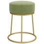 Hocker redondo verde mostaza terciopelo en Taburetes y sillas plegables | Comprar online en Foro24