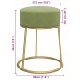 Hocker redondo verde mostaza terciopelo en Taburetes y sillas plegables | Comprar online en Foro24