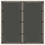 Conjunto de Comedor de Jardín 3 pcs Gris y marrón