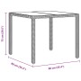 Conjunto de Comedor de Jardín 3 pcs Gris y marrón