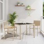 Conjunto de Comedor de Jardín 3 pcs Beige 90 x 90 x 75 cm