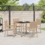 Conjunto de Comedor de Jardín 5 pcs Beige 90 x 90 x 75 cm
