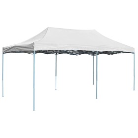 Carpa plegable profesional acero blanco 3x6 m