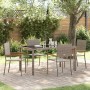 Conjunto de Comedor de Jardín 5 pcs Gris 150 x 90 x 75 cm