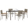 Conjunto de Comedor de Jardín 5 pcs Gris 150 x 90 x 75 cm