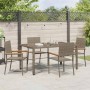 Conjunto de Comedor de Jardín 5 pcs Gris 150 x 90 x 75 cm