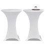 Mantel elástico para mesa alta 4 unidades blanco Ø60 cm