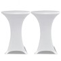 Mantel elástico para mesa alta 4 unidades blanco Ø60 cm