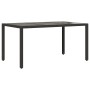 Conjunto de Comedor de Jardín 7 pcs Negro 150 x 90 x 75 cm