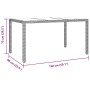 Conjunto de Comedor de Jardín 7 pcs Beige 150 x 90 x 75 cm