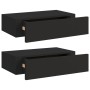 Wandregale mit Schublade 2 Stück MDF schwarz 40x23,5x10 cm von vidaXL, Regale und Regale - Ref: Foro24-330244, Preis: 71,04 €...