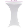 Mantel elástico para mesa alta 4 unidades blanco Ø60 cm