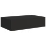 Shelves with wall drawer 2 pcs black MDF 40x23.5x10 cm by vidaXL, Shelves and shelves - Ref: Foro24-330244, Price: 71,20 €, D...