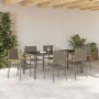 Conjunto de Comedor de Jardín 7 pcs Gris 190 x 90 x 75 cm