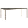 Conjunto de Comedor de Jardín 7 pcs Gris 190 x 90 x 75 cm