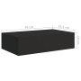 Wandregale mit Schublade 2 Stück MDF schwarz 40x23,5x10 cm von vidaXL, Regale und Regale - Ref: Foro24-330244, Preis: 71,04 €...