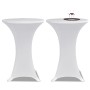 Mantel elástico para mesa alta 4 unidades blanco Ø70 cm