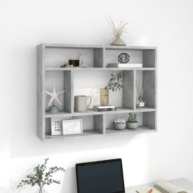 Betongraues Wandregal aus Sperrholz, 75 x 16 x 55 cm von vidaXL, Regale und Regale - Ref: Foro24-803006, Preis: 37,36 €, Raba...