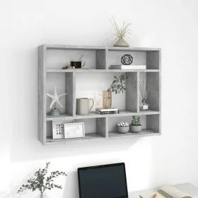 Estantería de pared contrachapada gris hormigón 75x16x55 cm de vidaXL, Estantes y estanterías - Ref: Foro24-803006, Precio: 3...