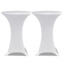 Mantel elástico para mesa alta 4 unidades blanco Ø70 cm