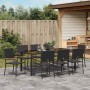 Conjunto de Comedor de Jardín 9 pcs Negro 190 x 90 x 75 cm