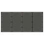 Conjunto de Comedor de Jardín 9 pcs Negro 190 x 90 x 75 cm