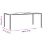 Conjunto de Comedor de Jardín 9 pcs Gris 190 x 90 x 75 cm