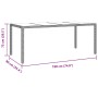 Conjunto de Comedor de Jardín 9 pcs Beige 190 x 90 x 75 cm