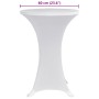 Mantel elástico para mesa alta 4 unidades blanco Ø70 cm