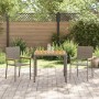 Conjunto de Comedor de Jardín 3 pcs Gris 90 x 90 x 75 cm