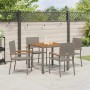 Conjunto de Comedor de Jardín 5 pcs Gris 90 x 90 x 75 cm
