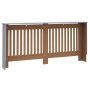 Cubierta de radiador 2 pcs Gris 172x19x81.5cm Madera Ingeniada