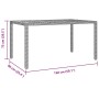 Conjunto de Comedor de Jardín 5 pcs Negro y Madera