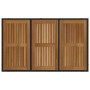 Conjunto de Comedor de Jardín 7 pcs Negro y Madera