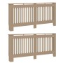 Cubierta de Radiador 2 pcs Marrón 172 x 19 x 81.5 cm