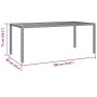 Conjunto de Comedor de Jardín 7 pcs Negro 190 x 90 x 75 cm
