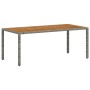 Conjunto de Comedor de Jardín 9 pcs Gris 190 x 90 x 75 cm