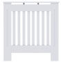 Cubierta de radiador 2 pcs Blanco 78x19x81.5cm Madera Ingeniada