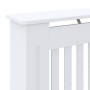 Cubierta de radiador 2 pcs Blanco 78x19x81.5cm Madera Ingeniada
