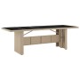 Conjunto de Comedor de Jardín 11 pcs Beige Poliratán