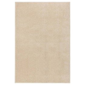 Alfombra de pelo corto beige 160x230 cm