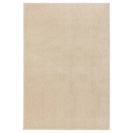 Alfombra de pelo corto beige 160x230 cm